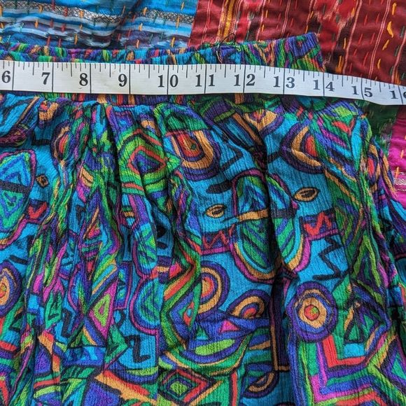 Flowy multicolored rayon shorts M - Picture 6 of 9